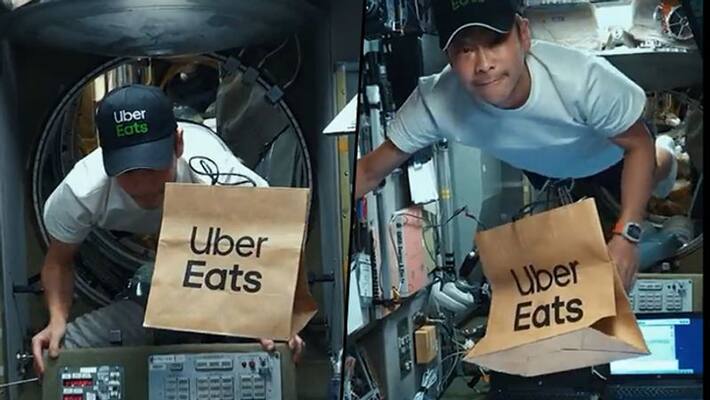 Uber Eats becomes first company to deliver food in space details inside Watch video gcw Uber Eats becomes first company to deliver food in space details inside Watch video gcw