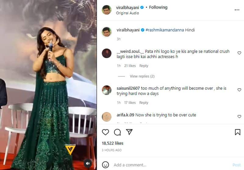 Rashmika Mandanna video goes viral netizens asking in which angle she looks like national crush dpl