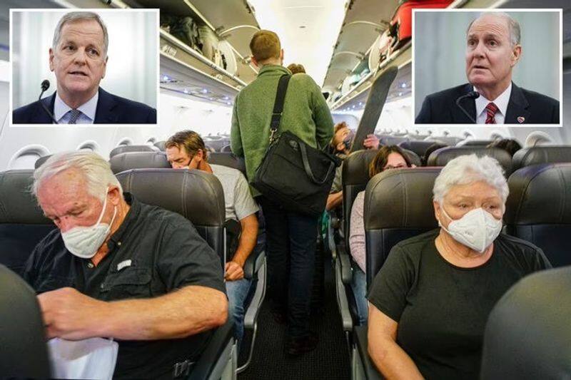 The passenger who was wearing the woman's underwear in red as a mask .. The incident in flight.