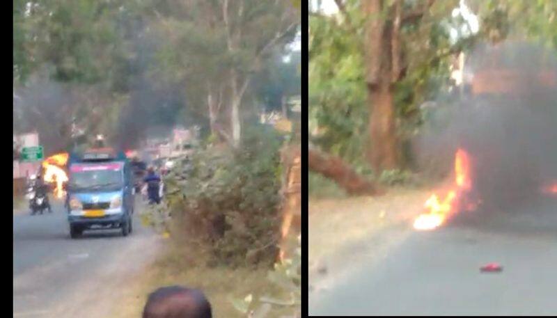 Fire erupts in a moving truck in Asansol, rescue driver in critical condition bsm