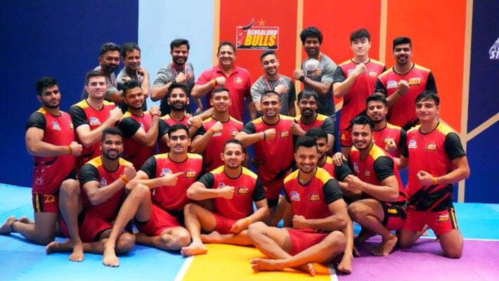 Pro Kabaddi League Bengaluru bulls take on Telugu Titans in Bengaluru kvn Pro Kabaddi League Bengaluru bulls take on Telugu Titans in Bengaluru kvn