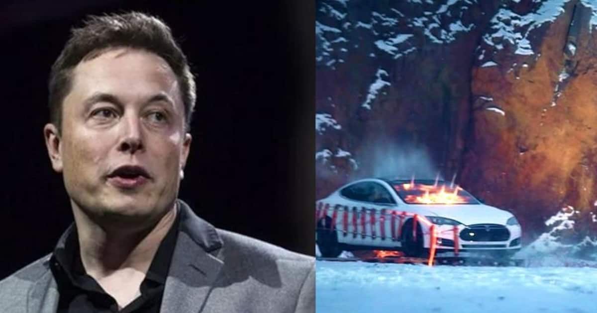 Tesla Car : பேட்டரி விலை 17 லட்சமா..? டெஸ்லா காரை வெடிவைத்து தகர்த்த நபர்.. வைரல் வீடியோ !
