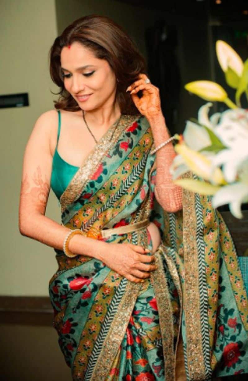 Ankita Lokhande flaunts bridal glow in 80 thousand Rs silk saree with hubby Vicky Jain dpl