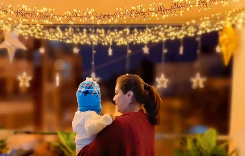 Meghana Raj Sarja admires festive lights with son Raayan ahead of Christmas dpl
