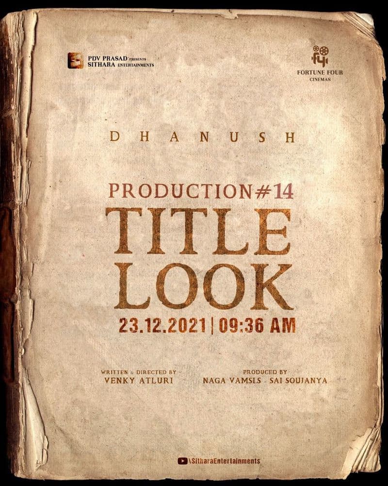 Dhanush announced his Telugu Debut movie with venky atluri