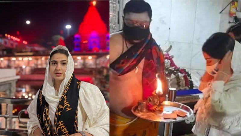 Sara Ali Khan visits Mahakaleshwar temple ahead of the release of Atrangi Re