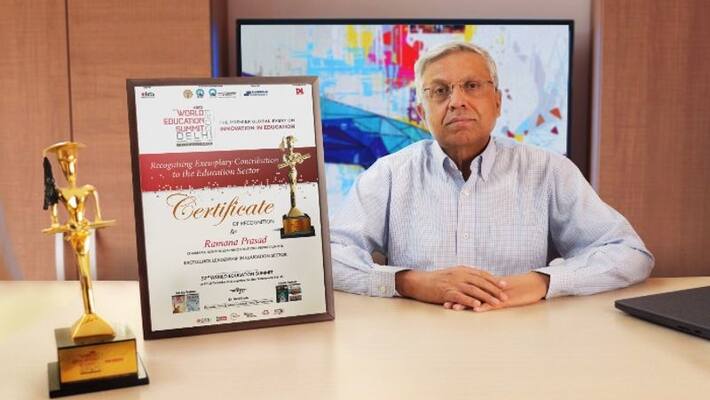 Ramana Prasad honoured at the World Education Summit 2021 Ramana Prasad honoured at the World Education Summit 2021
