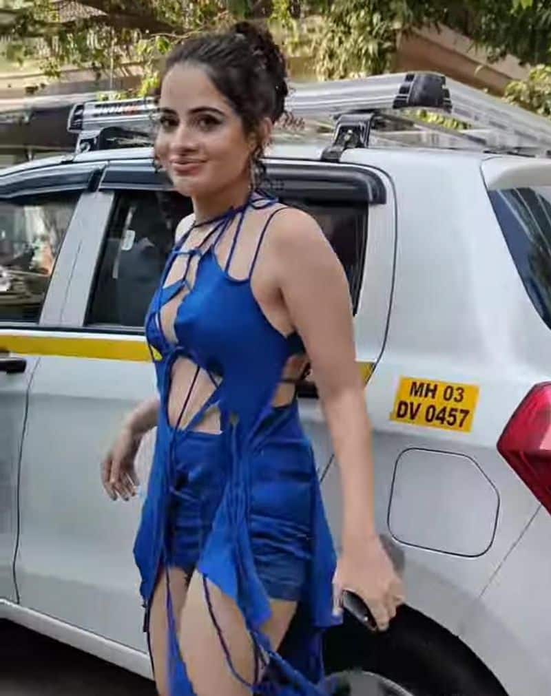 Urfi Javed flaunts her style in blue dress netizens call it cut and paste dpl