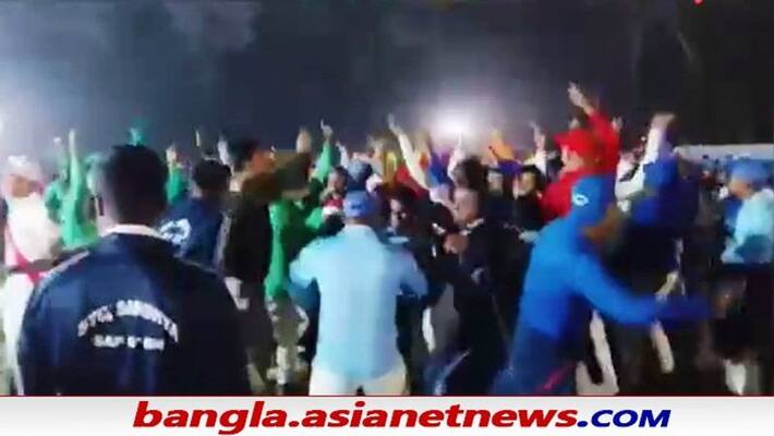 Police violate Covid-19 rules Raiganj, dance video viral ALB Police violate Covid-19 rules Raiganj, dance video viral ALB