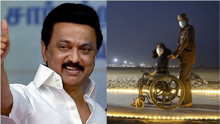 stalin government made a permanent pathway to beach for differently abled people stalin government made a permanent pathway to beach for differently abled people