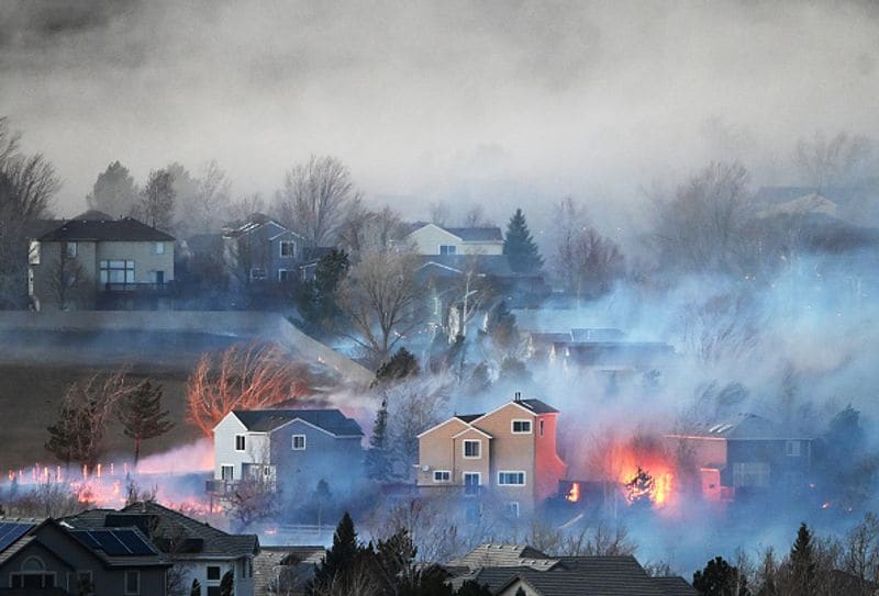 600 houses were destroyed by Wildfires and 25000 people evacuated in colorado