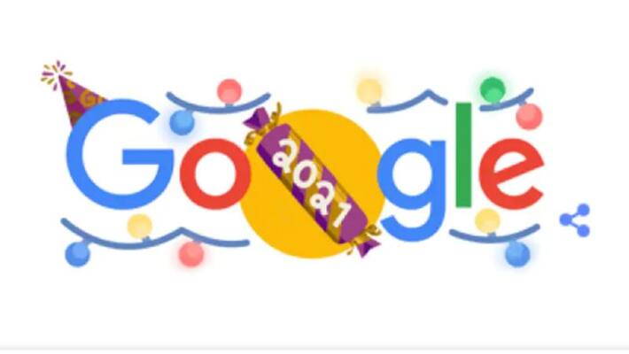 Google Celebrates New Years Eve 2021 with a colourful Doodle Google Celebrates New Years Eve 2021 with a colourful Doodle