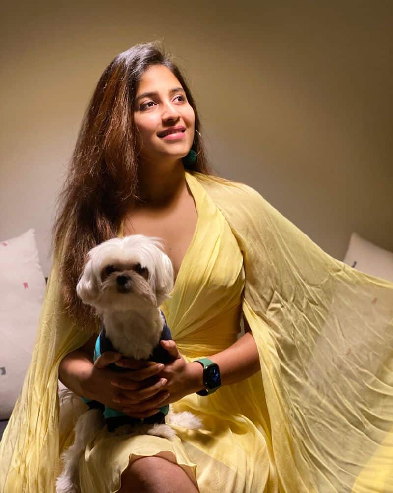 Alluring Actress anjali latest yellow color dress Glamorous look fire in internet