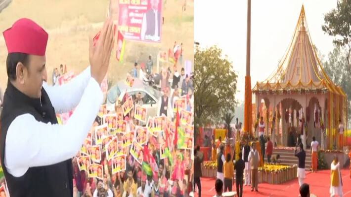 SP President Akhilesh Yadav played Brahmin card will inaugurate Parashuram temple after reaching Vijay Rath Yatra SP President Akhilesh Yadav played Brahmin card will inaugurate Parashuram temple after reaching Vijay Rath Yatra