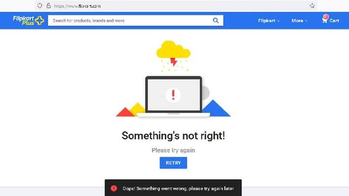 Flipkart website and mobile app down, users are having trouble ordering SSA Flipkart website and mobile app down, users are having trouble ordering SSA