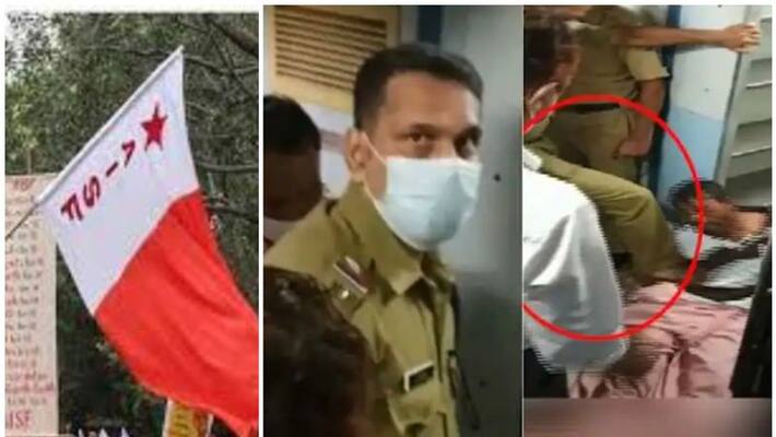 Maveli Express Police Attack aiyf against kerala police Maveli Express Police Attack aiyf against kerala police
