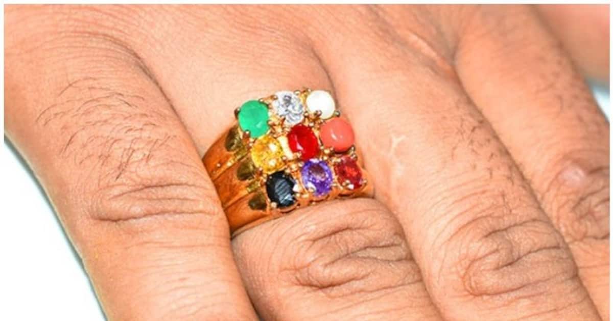 Buy Natural Certified Navratna Astrological 9 Nine Gemstone Ring in  Panchdhatu Gold Plated Handmade Ring for Unisex Online in India - Etsy