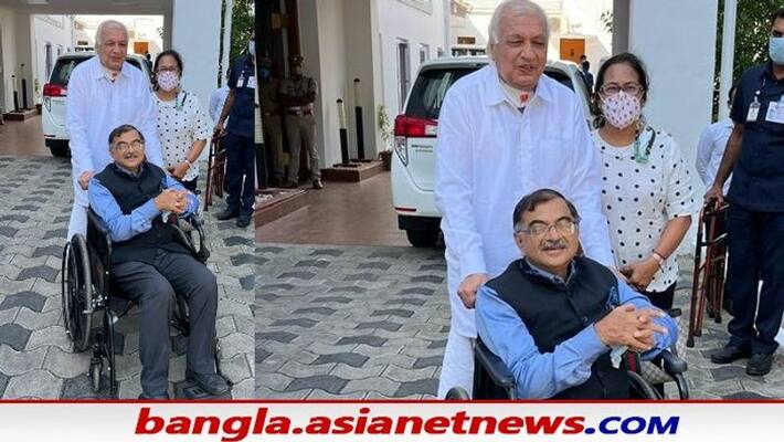 Tarun Vijay talks with Kerala Governor Arif Khan About birthplace of Adi Shankara bsm Tarun Vijay talks with Kerala Governor Arif Khan About birthplace of Adi Shankara bsm