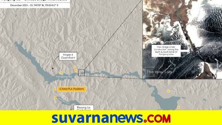 New satellite image shows China constructing bridge on its side of Pangong lake in Ladakh pod New satellite image shows China constructing bridge on its side of Pangong lake in Ladakh pod