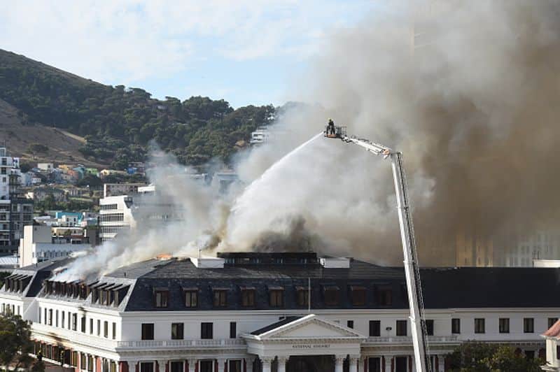 Another fire in South Africa s parliament building