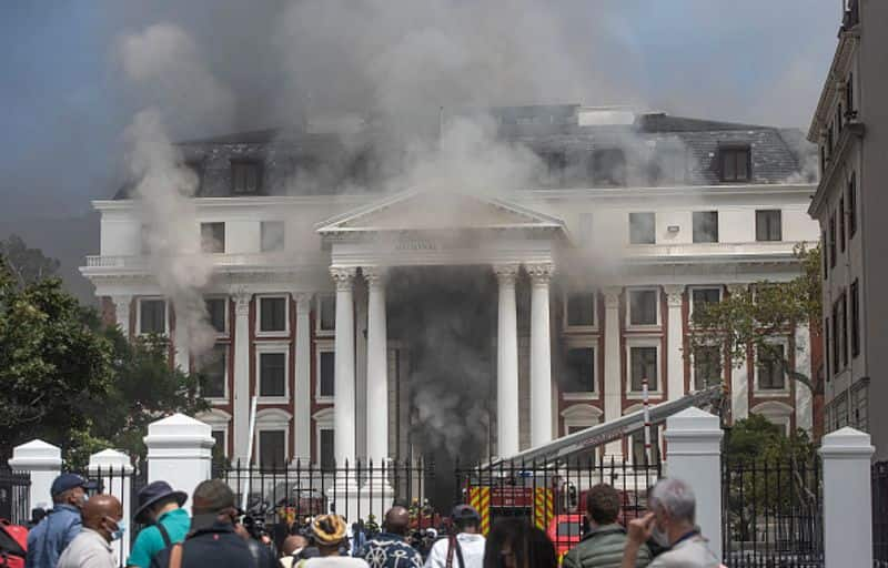 Another fire in South Africa s parliament building