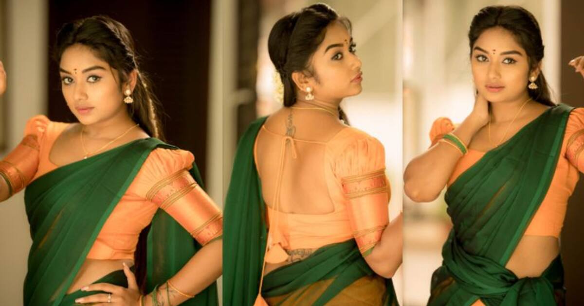 Preethi Sharma Photos : பாவாடை தாவணியில்... லைட்டாக இடையை காட்டி இளசுகளை பாடாய் படுத்தும் ‘சித்தி 2’ வெண்பா..!