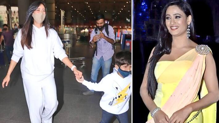 Shweta tiwari Spotted with Son Reyansh Kohli at Airport kpg Shweta tiwari Spotted with Son Reyansh Kohli at Airport kpg