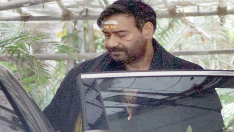 Ajay devgan preparing for shivaay 2 he spotted in his character looks with chandan and rudraksha NTP