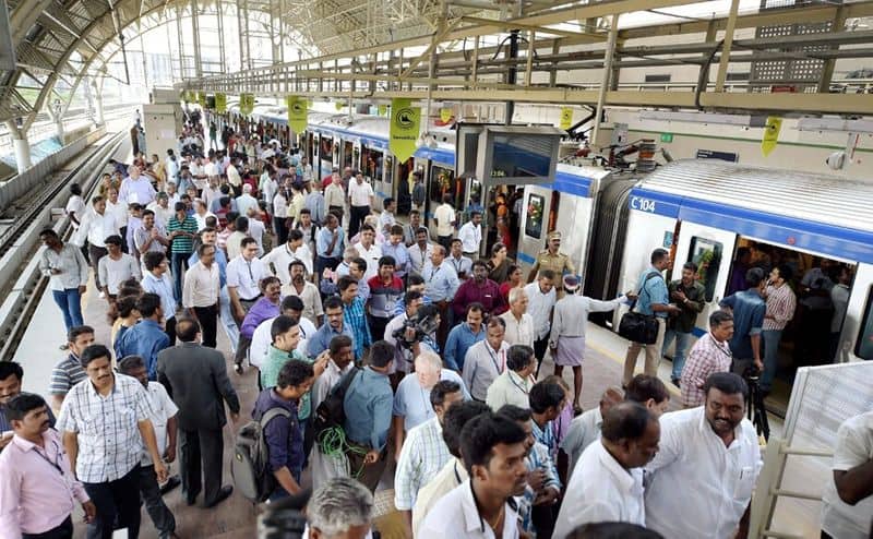 Announcement that 9 crore people have traveled by Chennai Metro train in a single year KAK