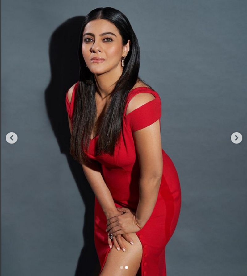 Kajol burns up the internet in hot red gown with thigh slit