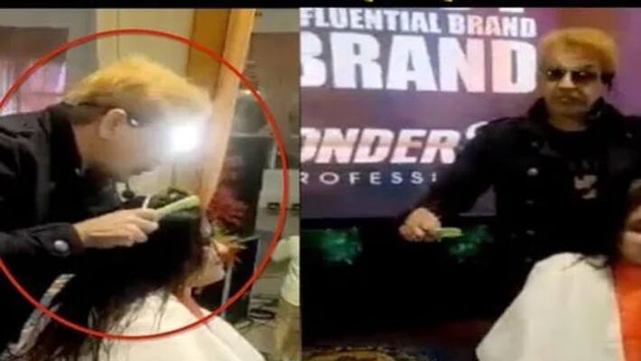 ideo showing hair stylist Jawed Habib spitting on woman head goes viral, NCW orders probe pod ideo showing hair stylist Jawed Habib spitting on woman head goes viral, NCW orders probe pod