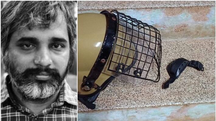 Poor quality helmet provided for police for their safety says a Facebook post by a cop Poor quality helmet provided for police for their safety says a Facebook post by a cop