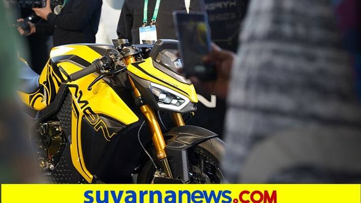 Canadian HyperFighter Colossus electric sports bike unveils 273 kmph top speed 235 kms mileage range ckm Canadian HyperFighter Colossus electric sports bike unveils 273 kmph top speed 235 kms mileage range ckm