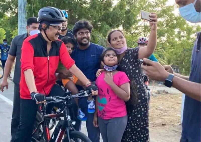 After cycling Chief Minister MK Stalin on the East Coast Road a video asking the boy about online classes has gone viral on the social media