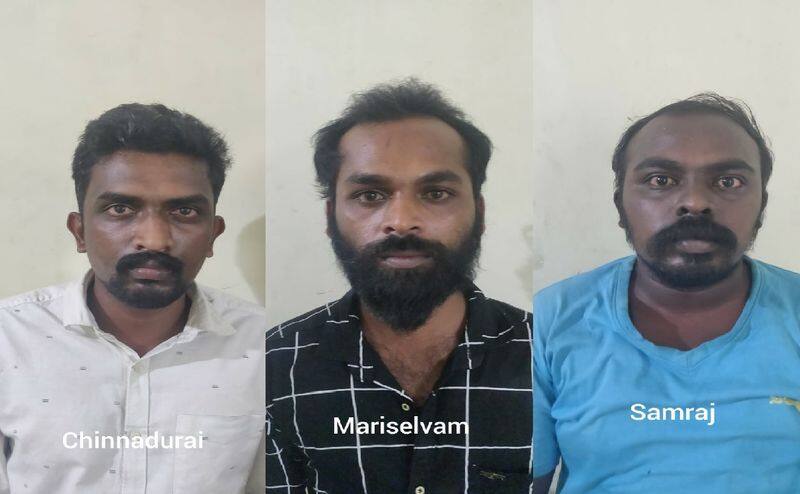 three mens arrested with gun in chennai during police raid