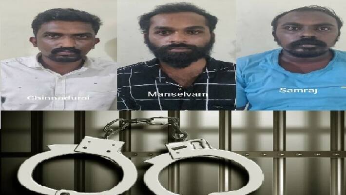 three mens arrested with gun in chennai during police raid three mens arrested with gun in chennai during police raid