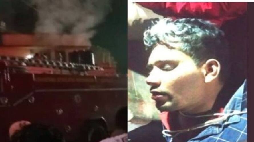 A Man Arrested Who set fire to canara Bank Over denied Loan at Haveri rbj A Man Arrested Who set fire to canara Bank Over denied Loan at Haveri rbj