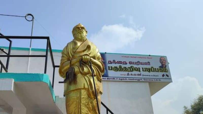 Two persons have been arrested in connection with the desecration of the Periyar statue in Coimbatore