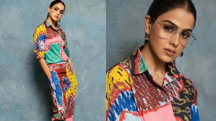 Genelia DSouza invibrant co ord set pics viral Genelia DSouza invibrant co ord set pics viral