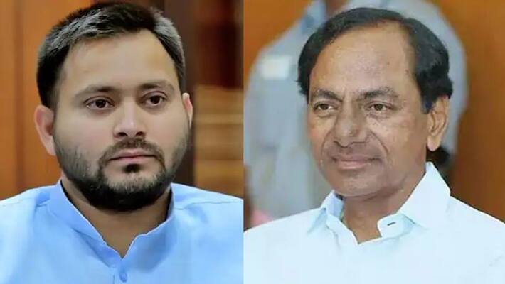 rjd leader tejashwi yadav meets telangana cm kcr rjd leader tejashwi yadav meets telangana cm kcr