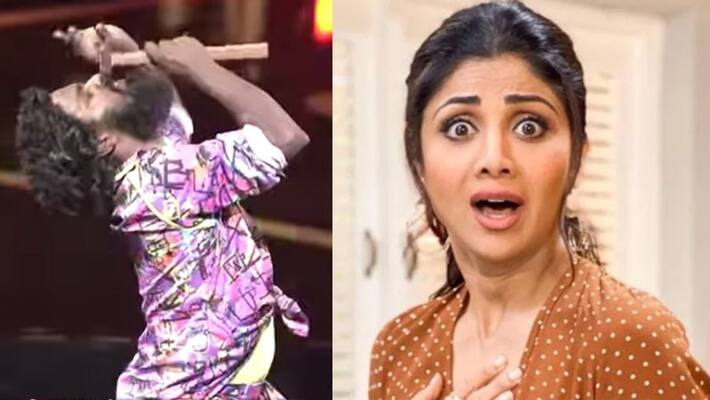 Indias got Talent Contestant put his mouth in the fan, Shilpa Shetty screamed and other judges closed their eyes kpg Indias got Talent Contestant put his mouth in the fan, Shilpa Shetty screamed and other judges closed their eyes kpg