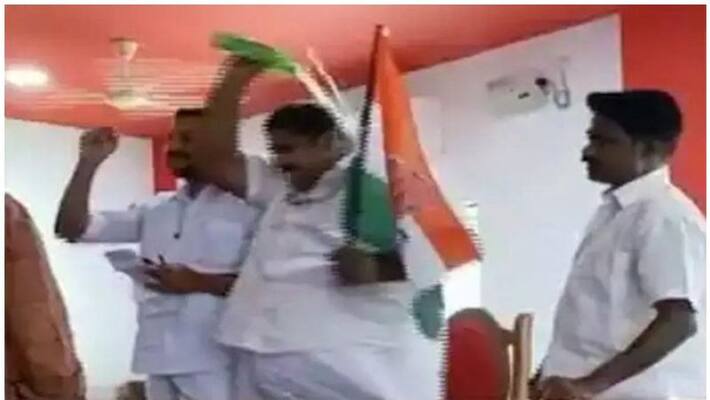 pours petrol on body congress panjayat member suspended pours petrol on body congress panjayat member suspended