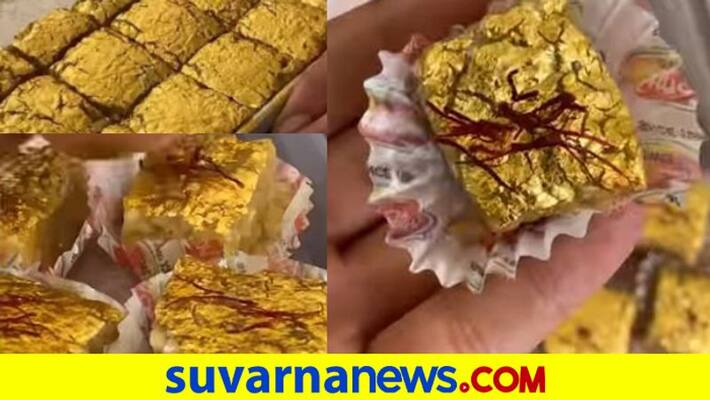 Delhi Sweets Shop Selling Gold Plated Mithai At Rs 16,000 Per kg Delhi Sweets Shop Selling Gold Plated Mithai At Rs 16,000 Per kg