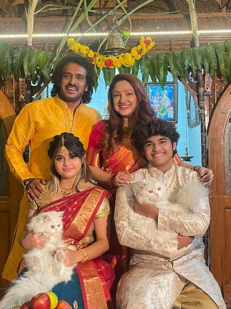 Kannada Upendra family celebrates Makara Sankranthi vcs