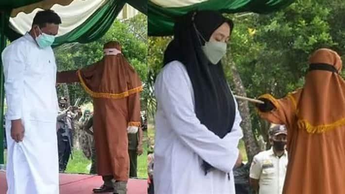 Indonesia married woman punished for having relationship with a man Indonesia married woman punished for having relationship with a man