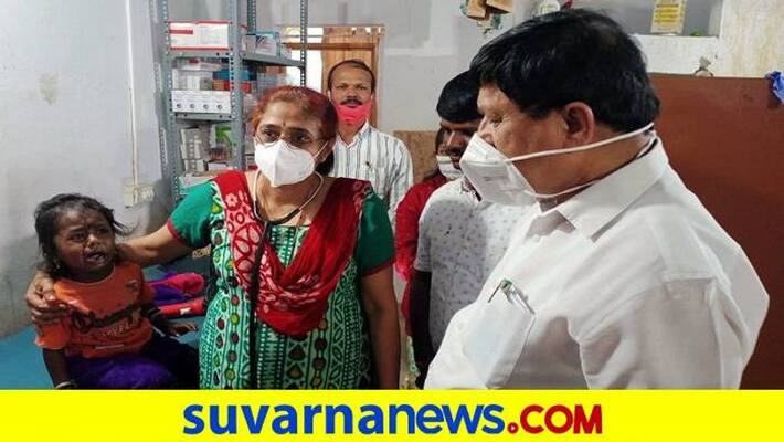 Minister Araga Jnanendra help to Accident Victim Girl Admit to Hospital in Shivamogga grg Minister Araga Jnanendra help to Accident Victim Girl Admit to Hospital in Shivamogga grg
