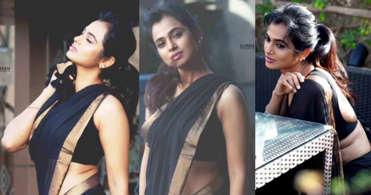 Ramya Pandian : சேலையில் இடுப்பை வளைத்து காட்டி வேறலெவல் ஹாட் போஸ் கொடுத்த ரம்யா பாண்டியன்- வைரலாகும் போட்டோஸ்