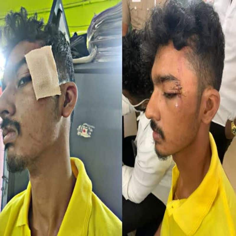 Chennai police brutal attack student