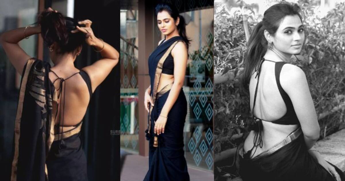 சேலையில் கவர்ச்சி அதகளம்... பின்னழகை காட்டி ரசிகர்களை பித்துபிடிக்க வைத்த ரம்யா பாண்டியன்! செம்ம ஹாட் கிளிக்ஸ்