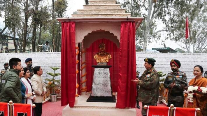 Capt Vikram Batra's bust unveiled at Palampur Military Station Capt Vikram Batra's bust unveiled at Palampur Military Station